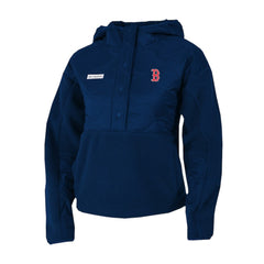 Boston Red Sox Columbia Women's Cloud Point Hooded Fleece Half-Snap Pullover Jacket - MLB Jackets