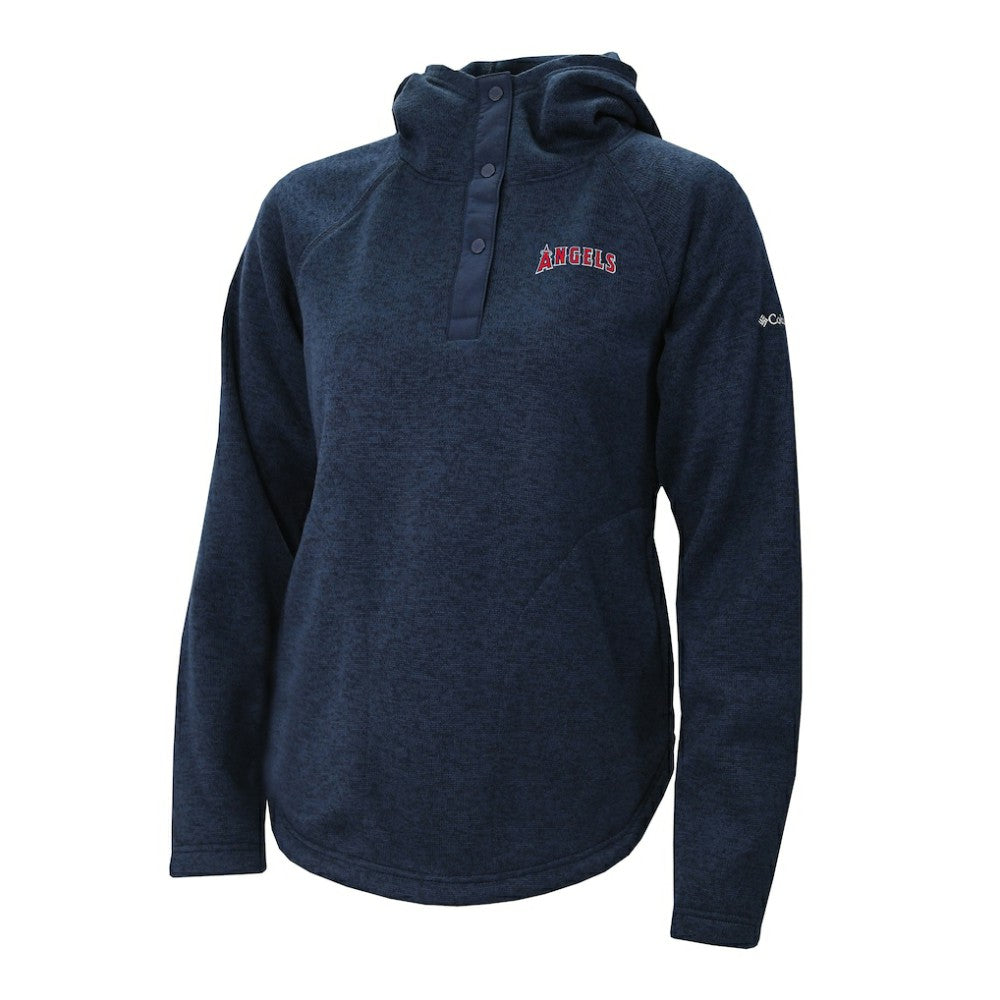 Los Angeles Angels Columbia Women's Half-Snap Pullover Hoodie - MLB Hoodies
