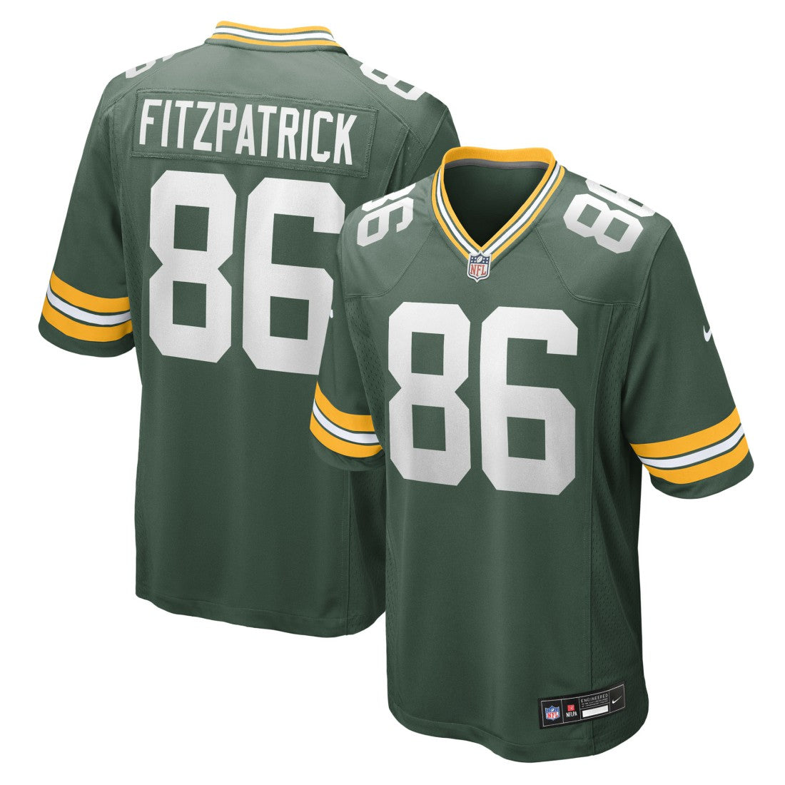 Green Bay Packers John FitzPatrick  Team Game Jersey | NFL New