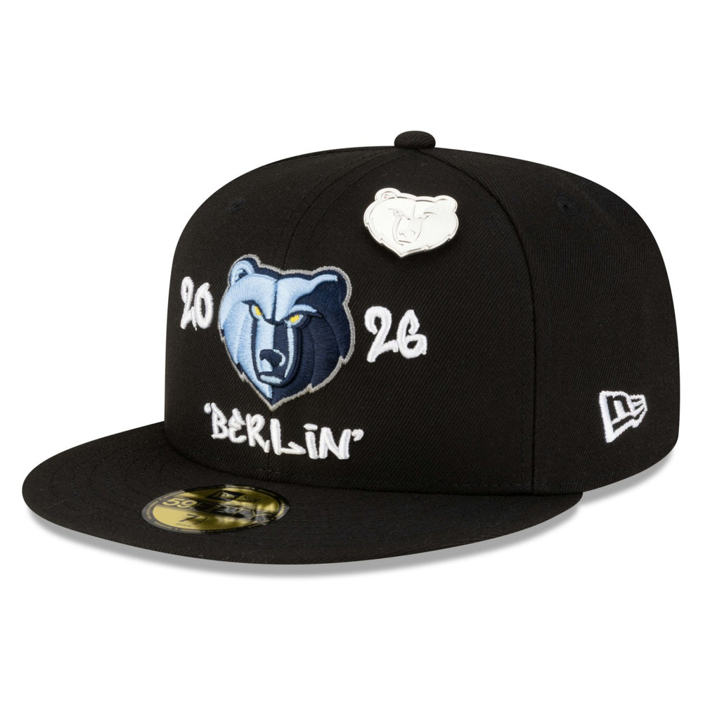 Black Memphis Grizzlies 2026 NBA Global Games Berlin 59FIFTY Fitted Hat | NBA