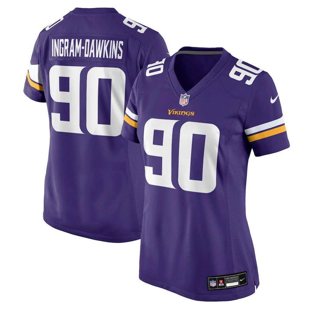 Minnesota Vikings Tyrion Ingram-Dawkins  Women's Team Game Jersey | NFL US