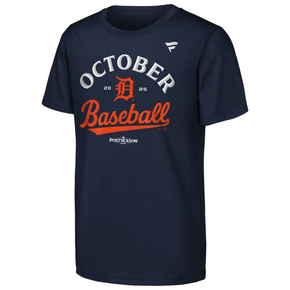 Detroit Tigers Fanatics Youth 2025 MLB Postseason Locker Room T-Shirt - MLB T-shirts