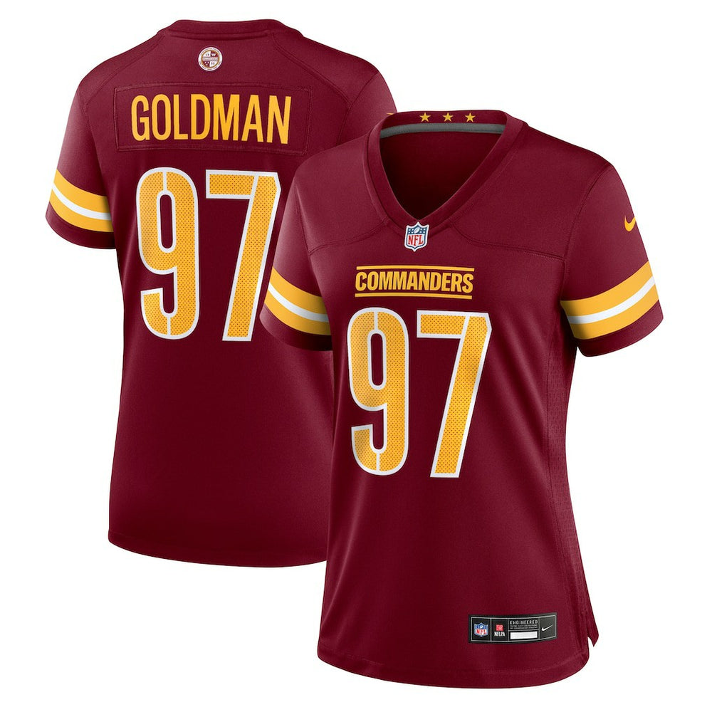 Washington Commanders Eddie Goldman  Women's Team Game Jersey | NFL Hot