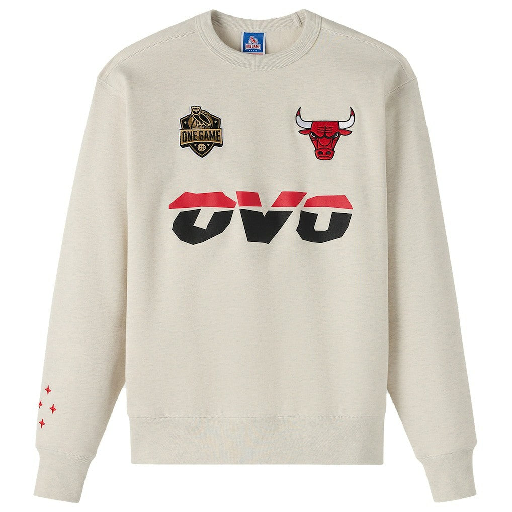 Natural Chicago Bulls OVO x NBA Fleece Sweatshirt | NBA