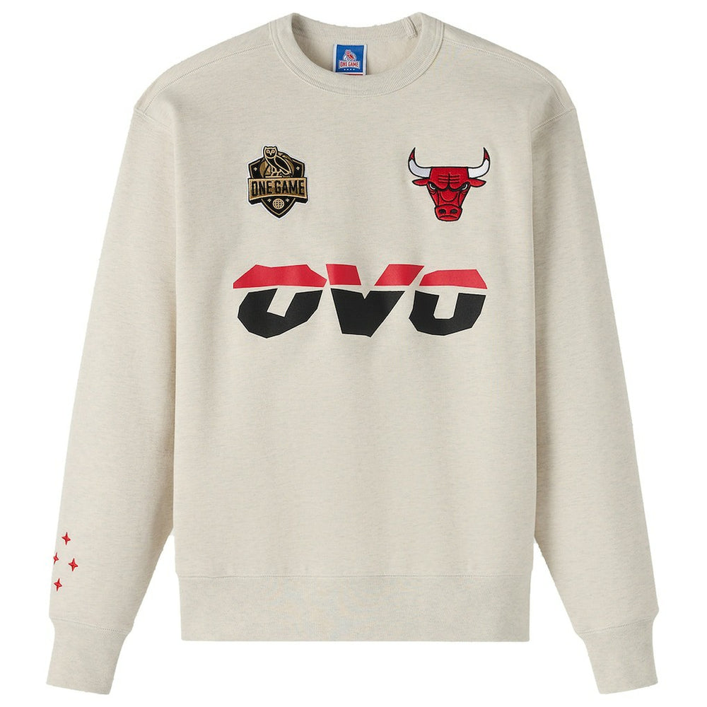 Natural Chicago Bulls OVO x NBA Fleece Sweatshirt | NBA