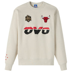 Natural Chicago Bulls OVO x NBA Fleece Sweatshirt | NBA