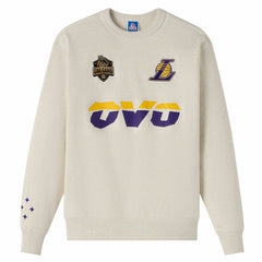 Natural Los Angeles Lakers OVO x NBA Fleece Sweatshirt | NBA