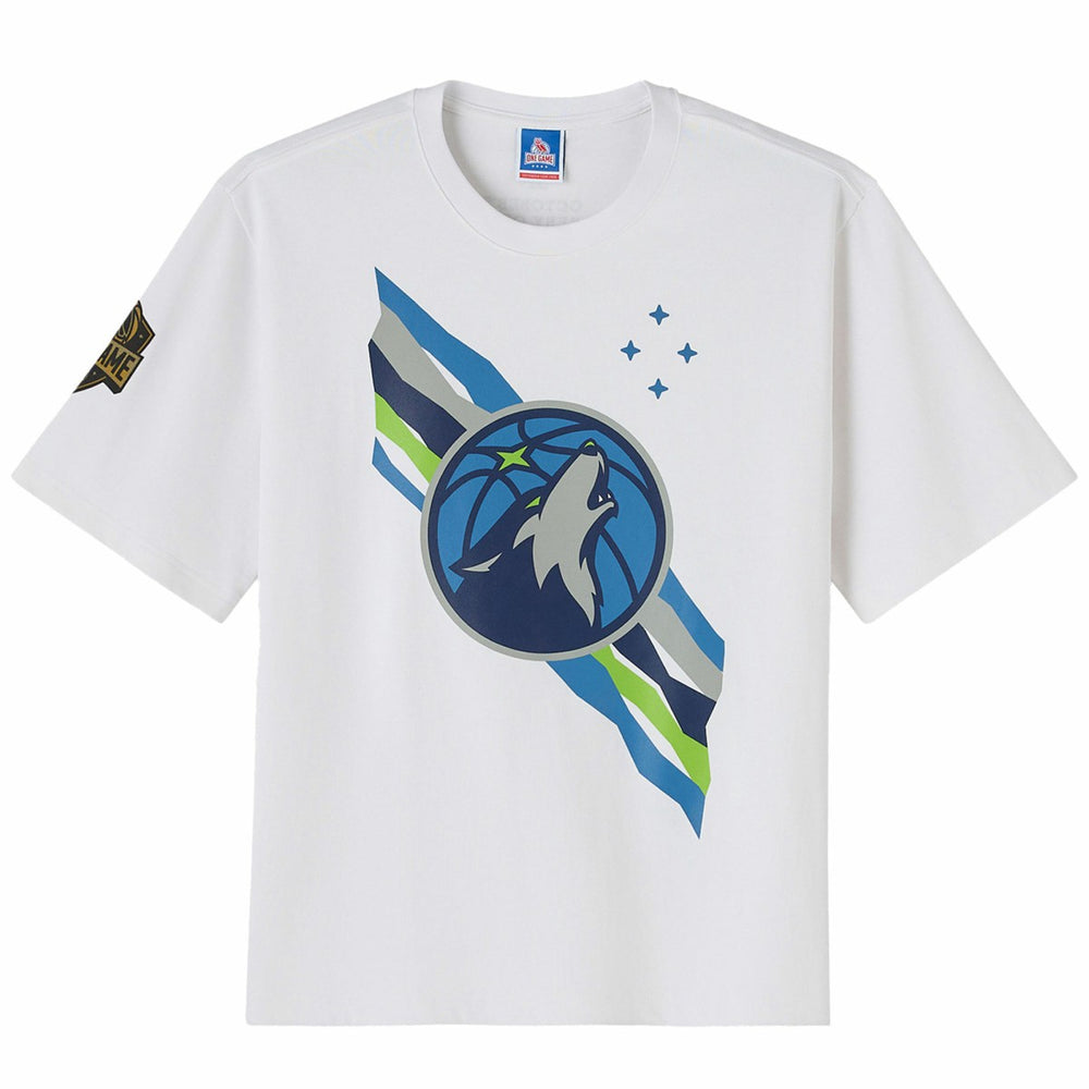 White Minnesota Timberwolves OVO x NBA Heavyweight T-Shirt | NBA