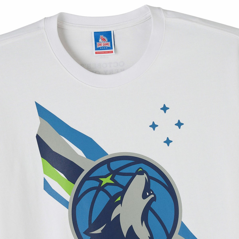White Minnesota Timberwolves OVO x NBA Heavyweight T-Shirt | NBA