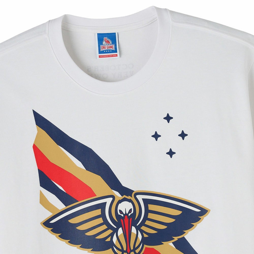 White New Orleans Pelicans OVO x NBA Heavyweight T-Shirt | NBA