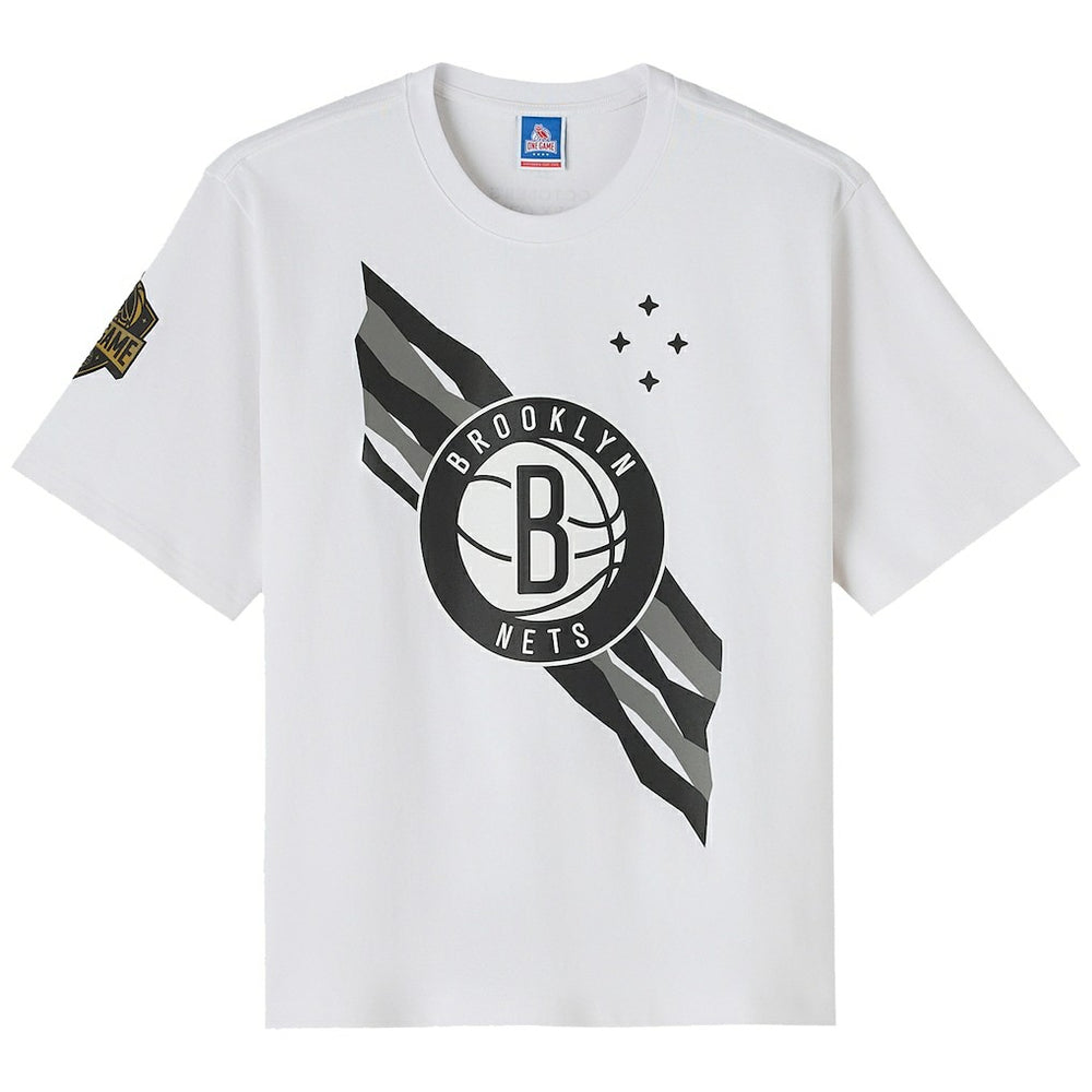 White Brooklyn Nets OVO x NBA Heavyweight T-Shirt | NBA