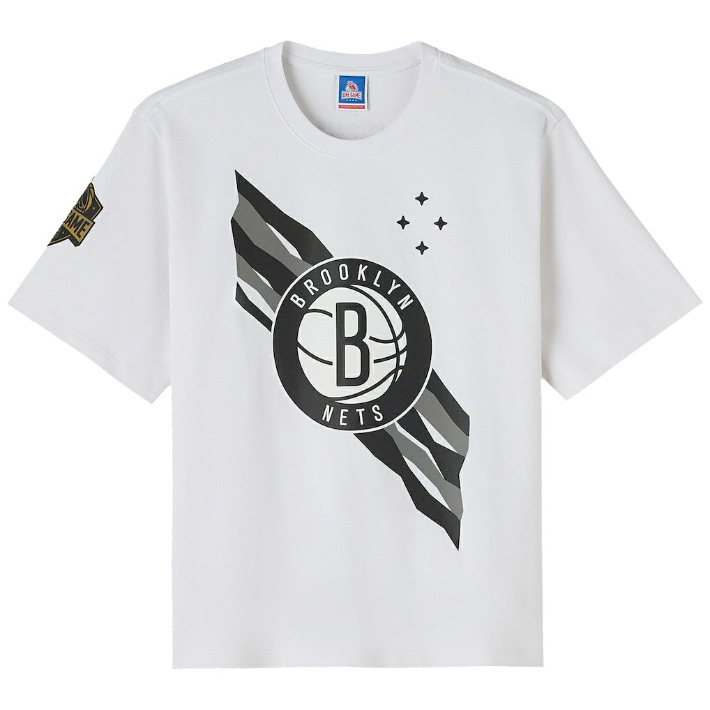 White Brooklyn Nets OVO x NBA Heavyweight T-Shirt | NBA