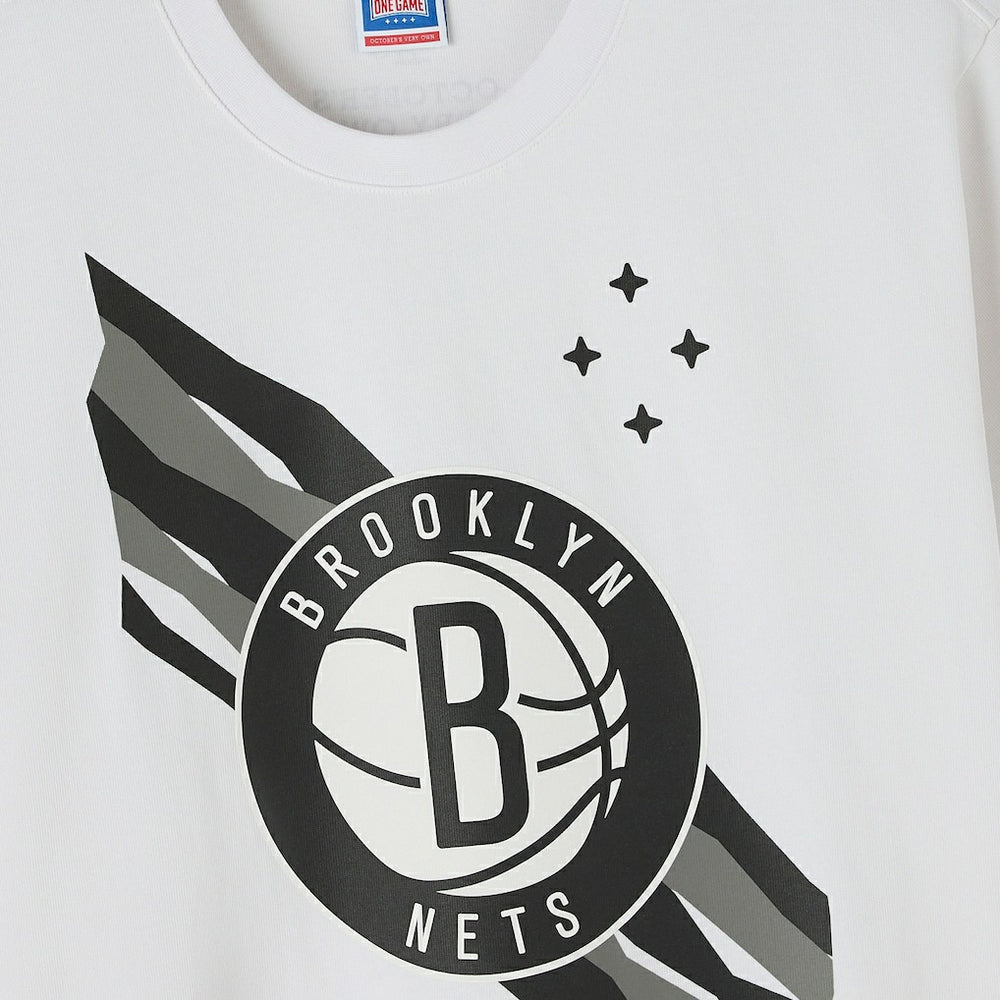 White Brooklyn Nets OVO x NBA Heavyweight T-Shirt | NBA