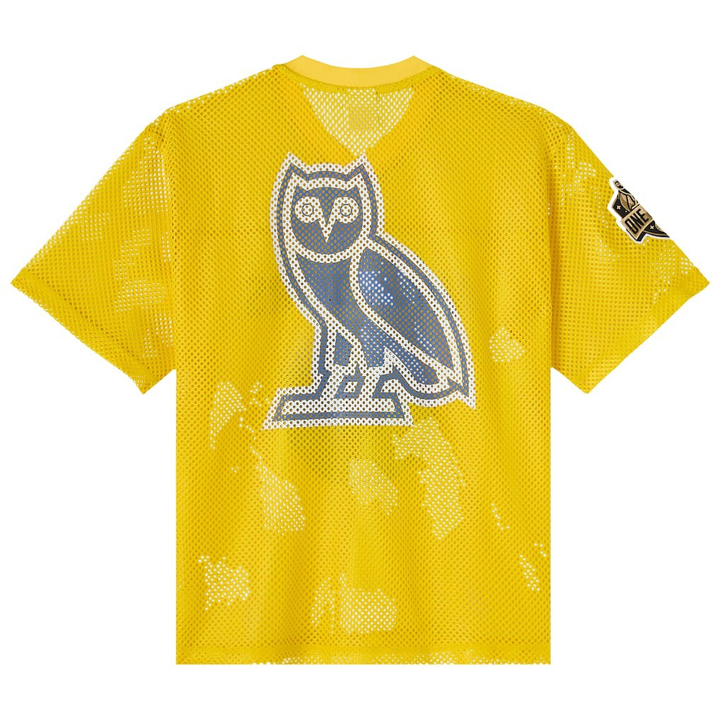 Gold Golden State Warriors OVO x NBA Mesh Football Fashion Jersey sale | NBA