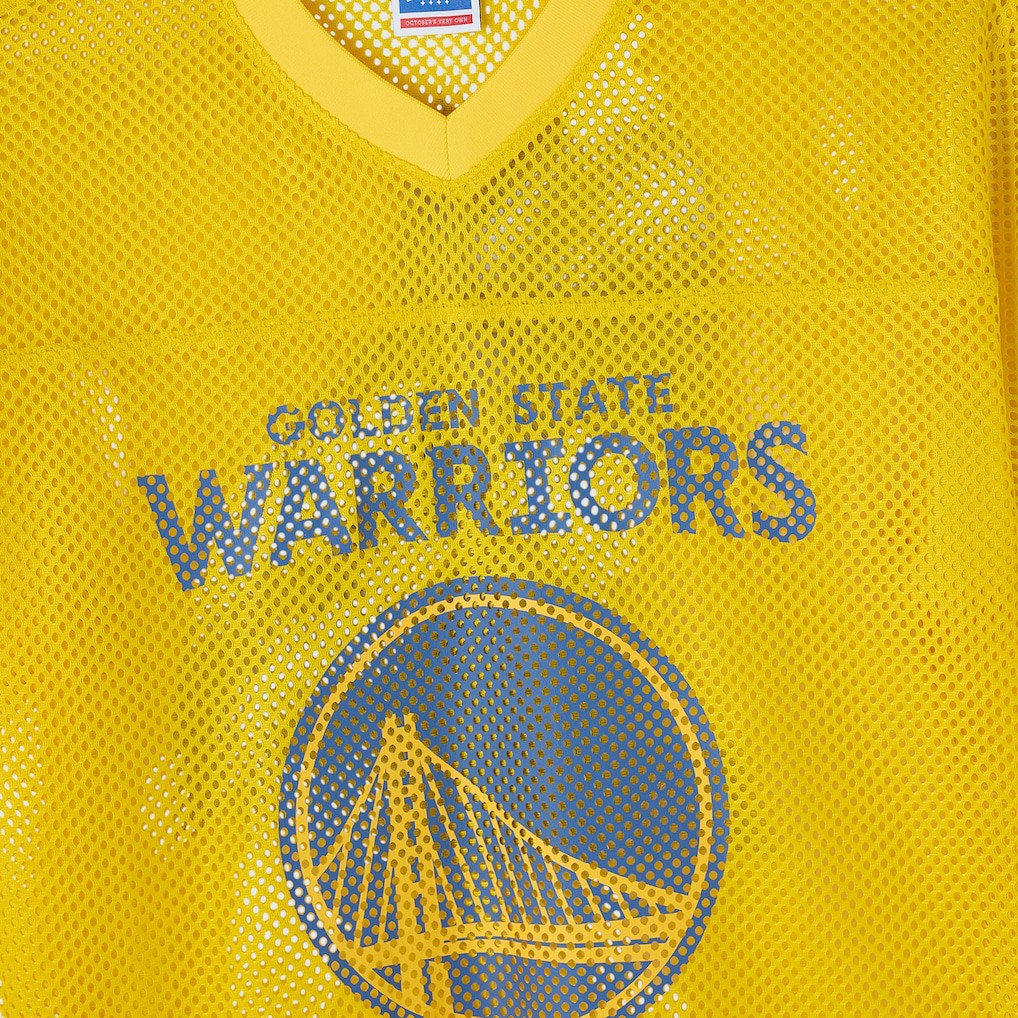 Gold Golden State Warriors OVO x NBA Mesh Football Fashion Jersey sale | NBA