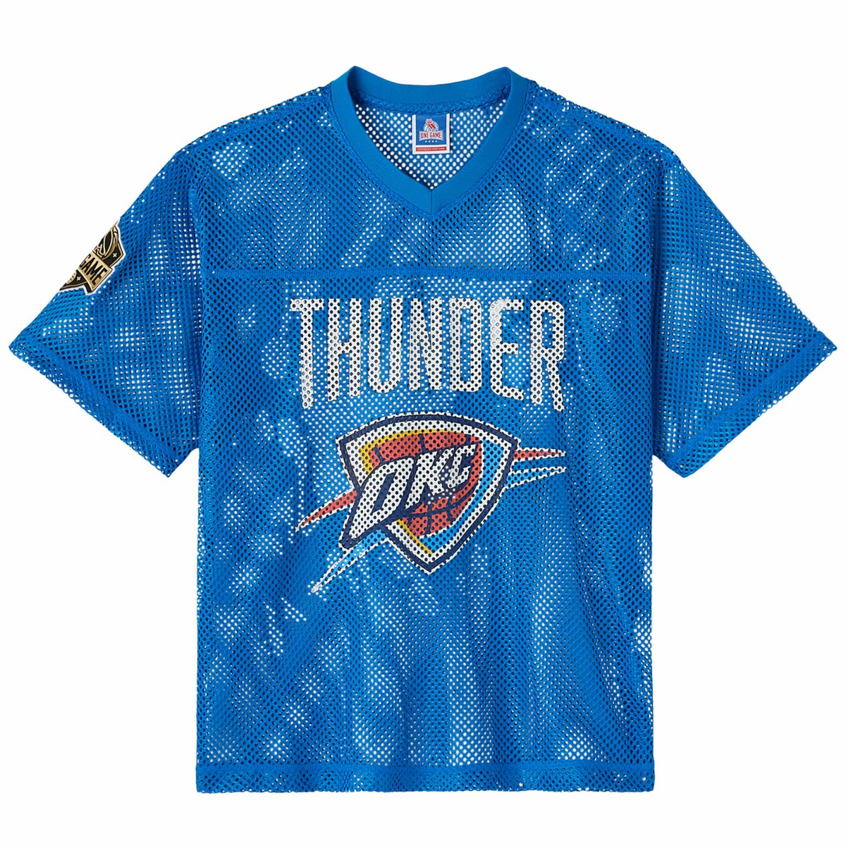 Blue Oklahoma City Thunder OVO x NBA Mesh Football Fashion Jersey | NBA