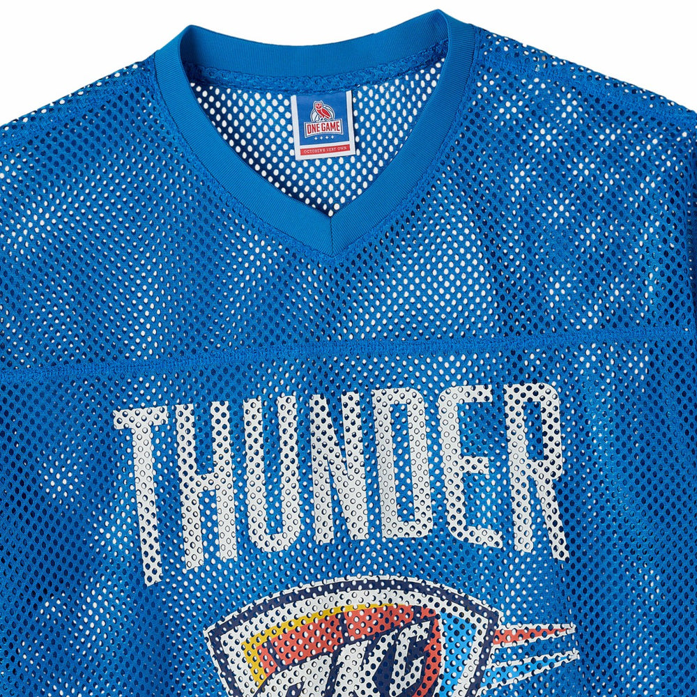 Blue Oklahoma City Thunder OVO x NBA Mesh Football Fashion Jersey | NBA