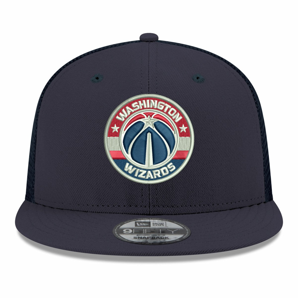 Navy Washington Wizards Core Logo Meshback 9FIFTY Snapback Hat | NBA