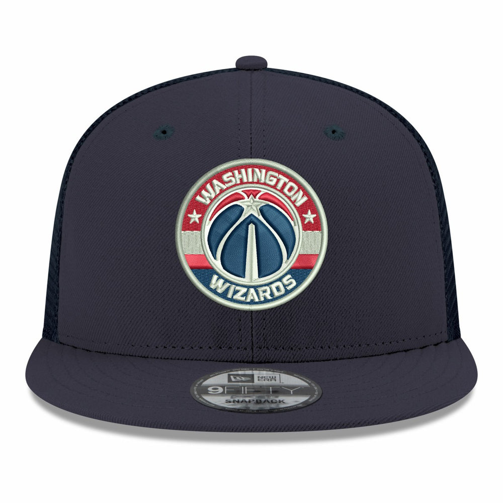 Navy Washington Wizards Core Logo Meshback 9FIFTY Snapback Hat | NBA