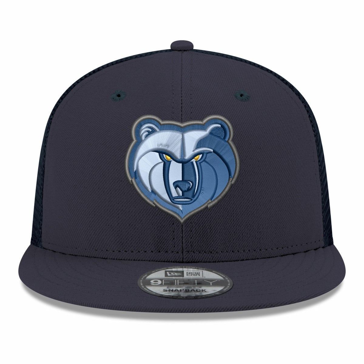 Navy Memphis Grizzlies Core Logo Meshback 9FIFTY Snapback Hat | NBA