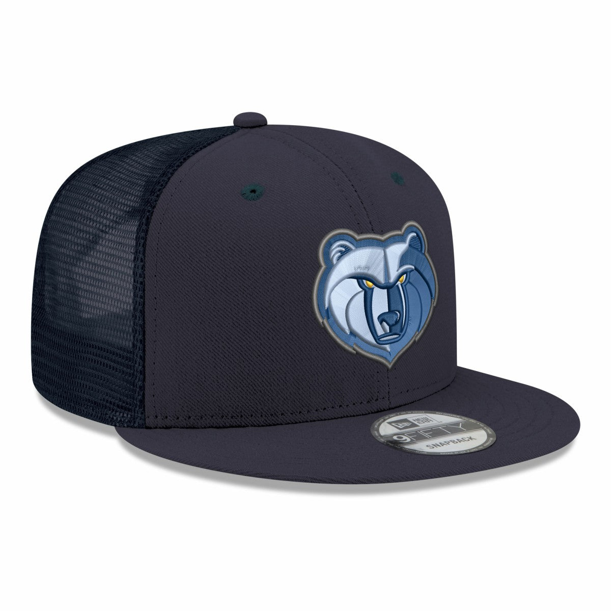 Navy Memphis Grizzlies Core Logo Meshback 9FIFTY Snapback Hat | NBA