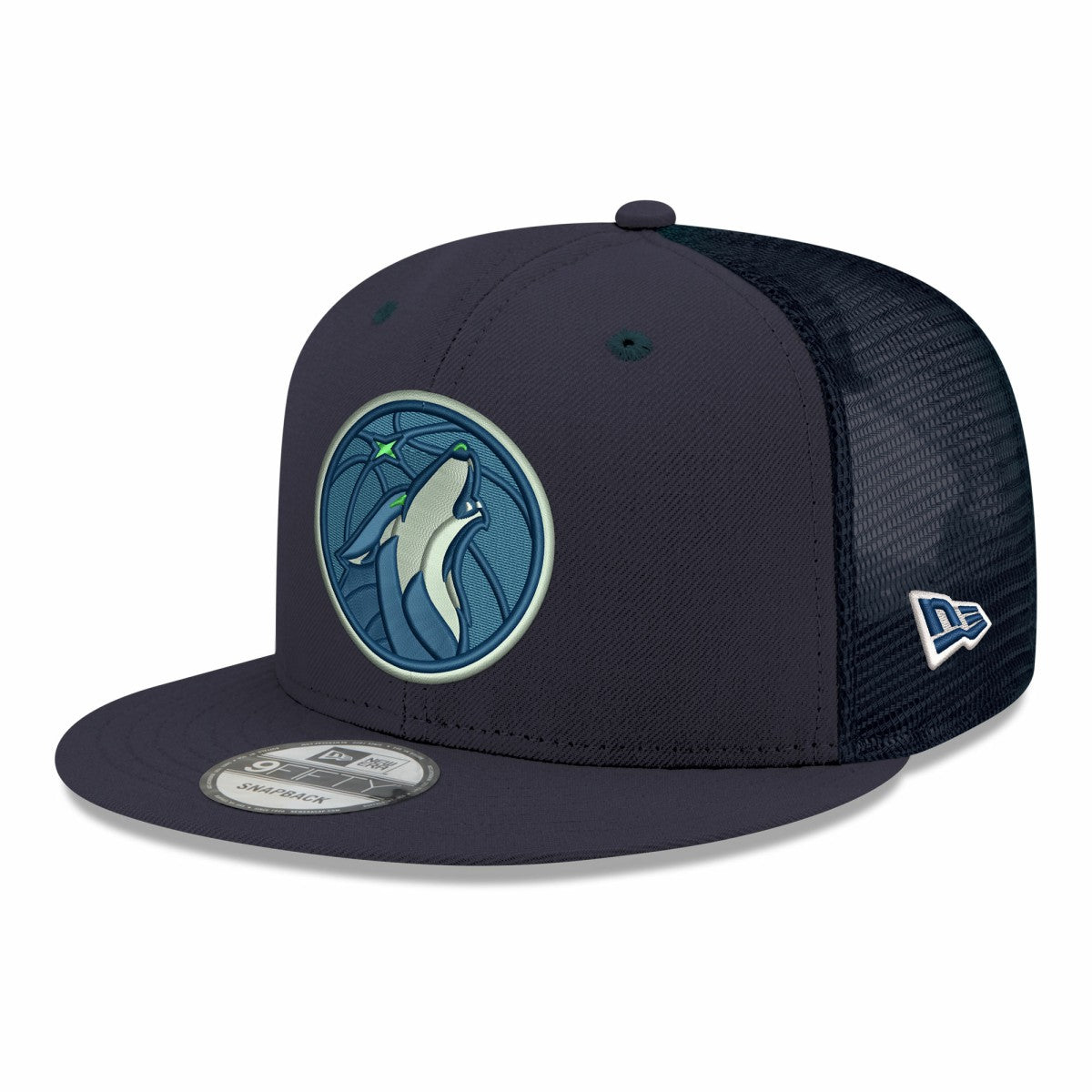 Navy Minnesota Timberwolves Core Logo Meshback 9FIFTY Snapback Hat | NBA