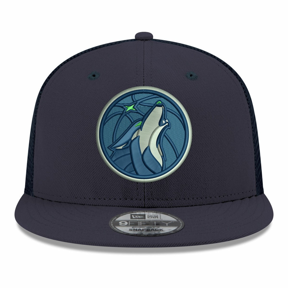 Navy Minnesota Timberwolves Core Logo Meshback 9FIFTY Snapback Hat | NBA