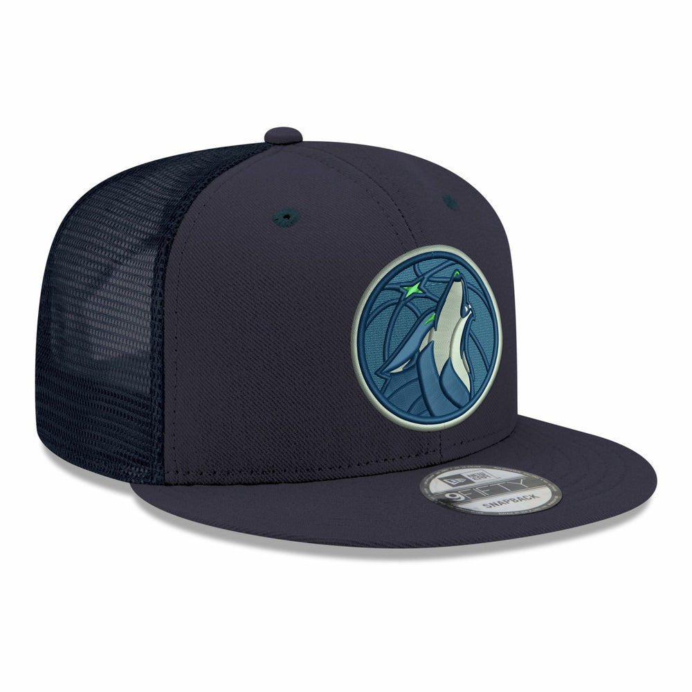 Navy Minnesota Timberwolves Core Logo Meshback 9FIFTY Snapback Hat | NBA
