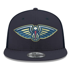 Navy New Orleans Pelicans Core Logo Meshback 9FIFTY Snapback Hat | NBA