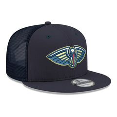Navy New Orleans Pelicans Core Logo Meshback 9FIFTY Snapback Hat | NBA