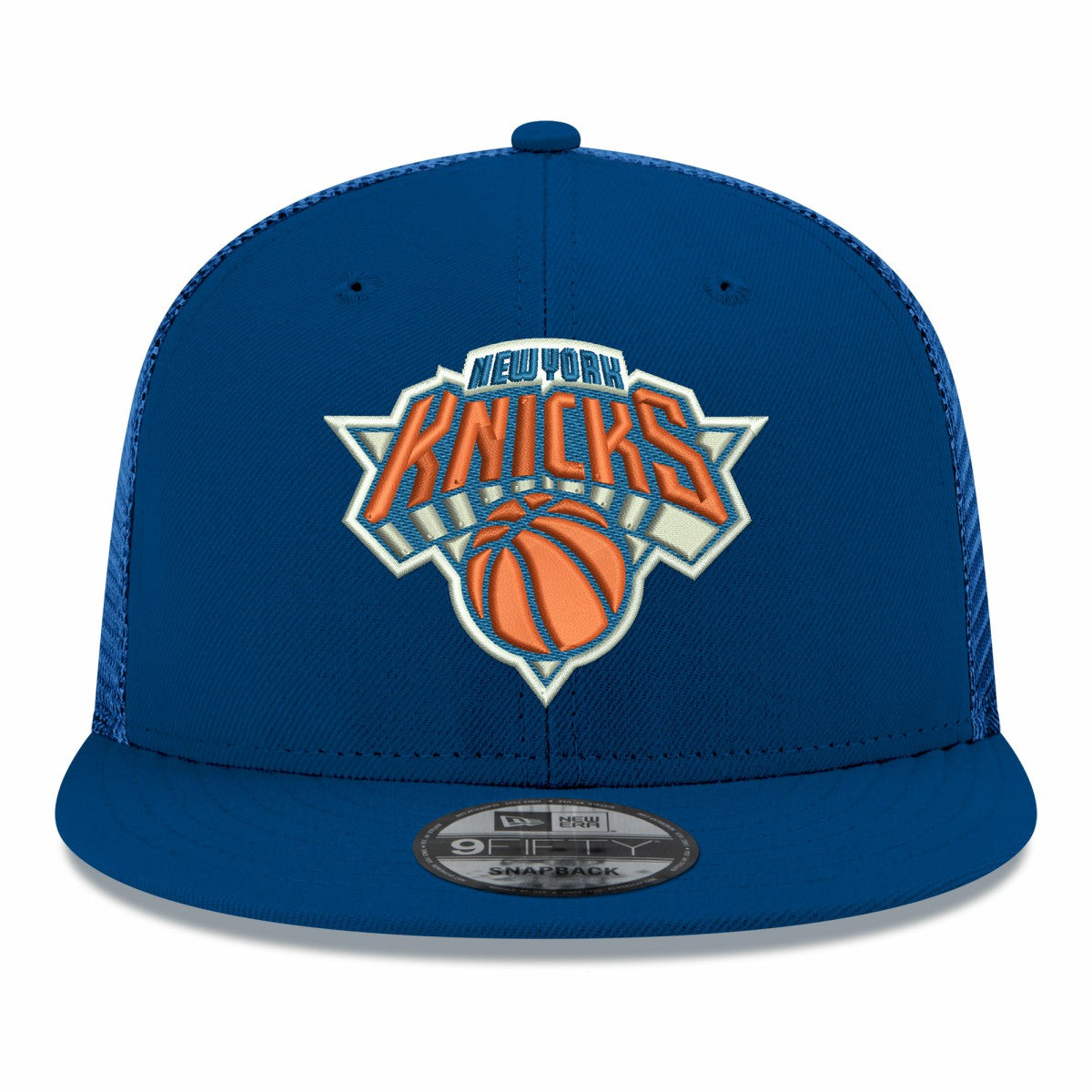 Blue New York Knicks Core Logo Meshback 9FIFTY Snapback Hat | NBA