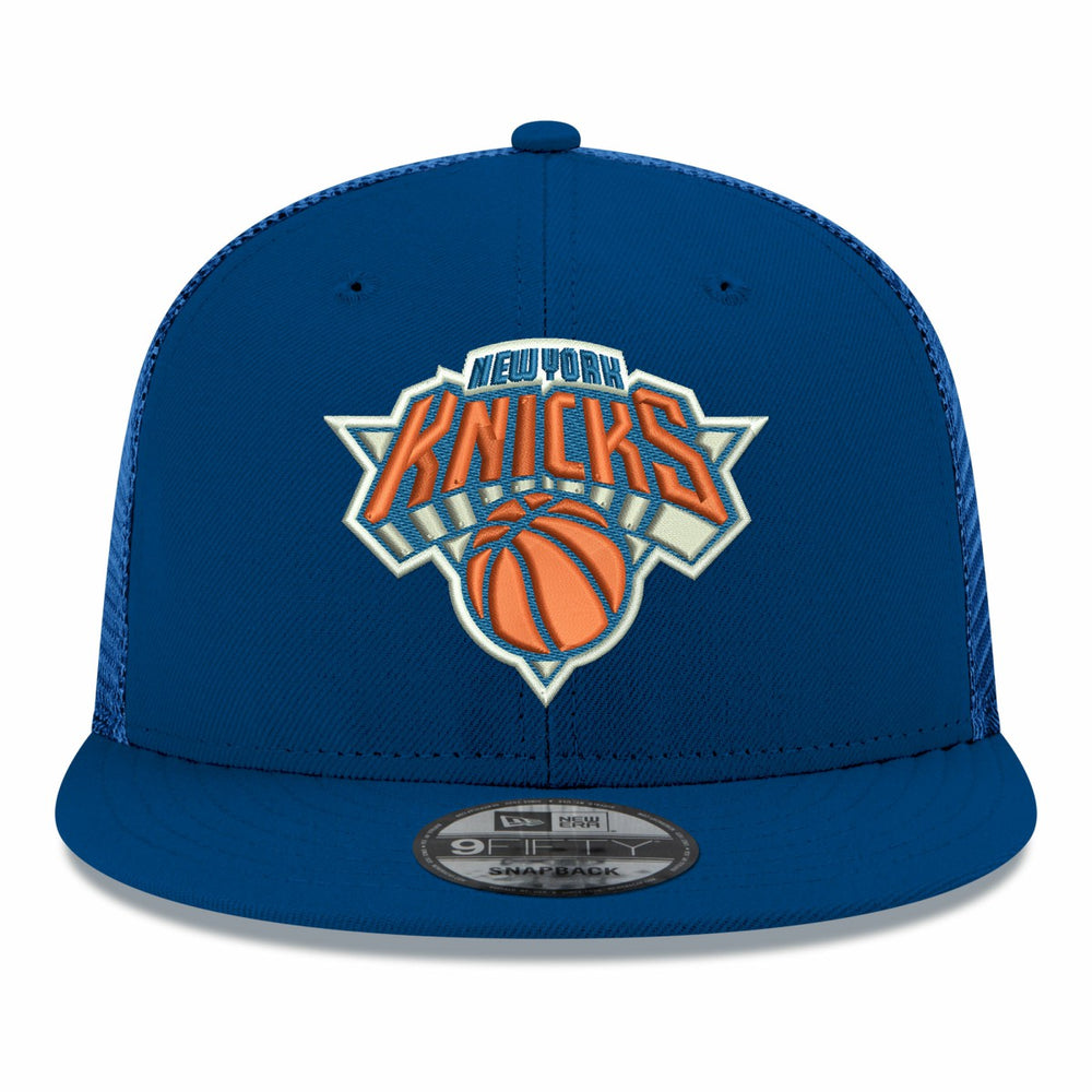 Blue New York Knicks Core Logo Meshback 9FIFTY Snapback Hat | NBA