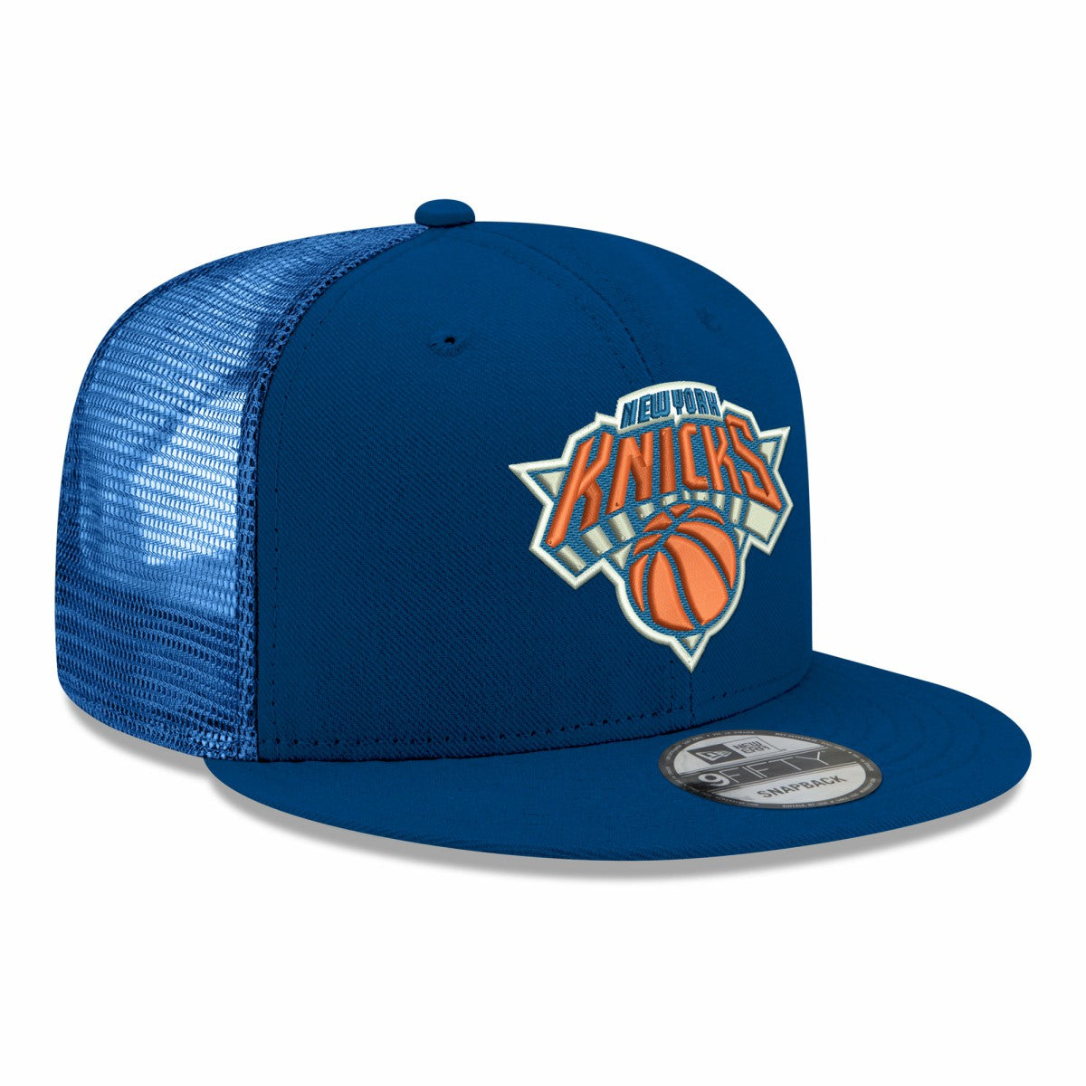 Blue New York Knicks Core Logo Meshback 9FIFTY Snapback Hat | NBA