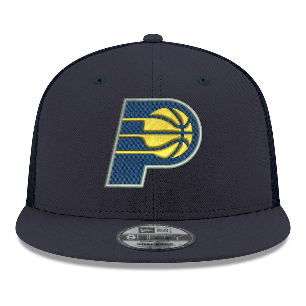 Navy Indiana Pacers Core Logo Meshback 9FIFTY Snapback Hat | NBA