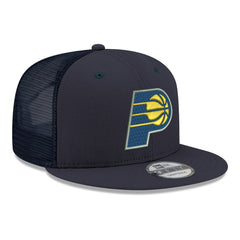 Navy Indiana Pacers Core Logo Meshback 9FIFTY Snapback Hat | NBA
