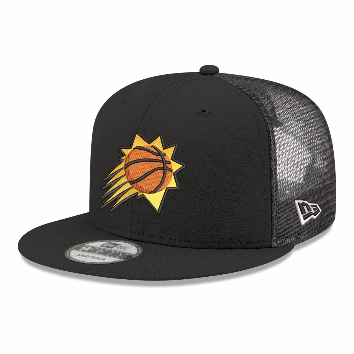 Black Phoenix Suns Core Logo Meshback 9FIFTY Snapback Hat | NBA