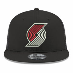 Black Portland Trail Blazers Core Logo Meshback 9FIFTY Snapback Hat | NBA