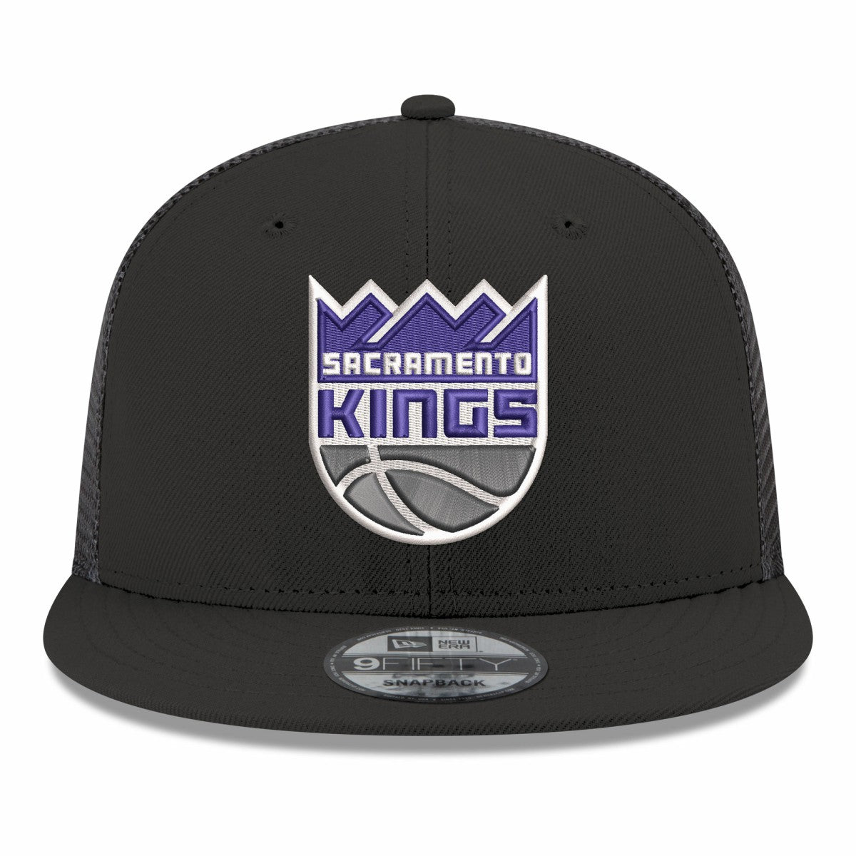 Black Sacramento Kings Core Logo Meshback 9FIFTY Snapback Hat | NBA