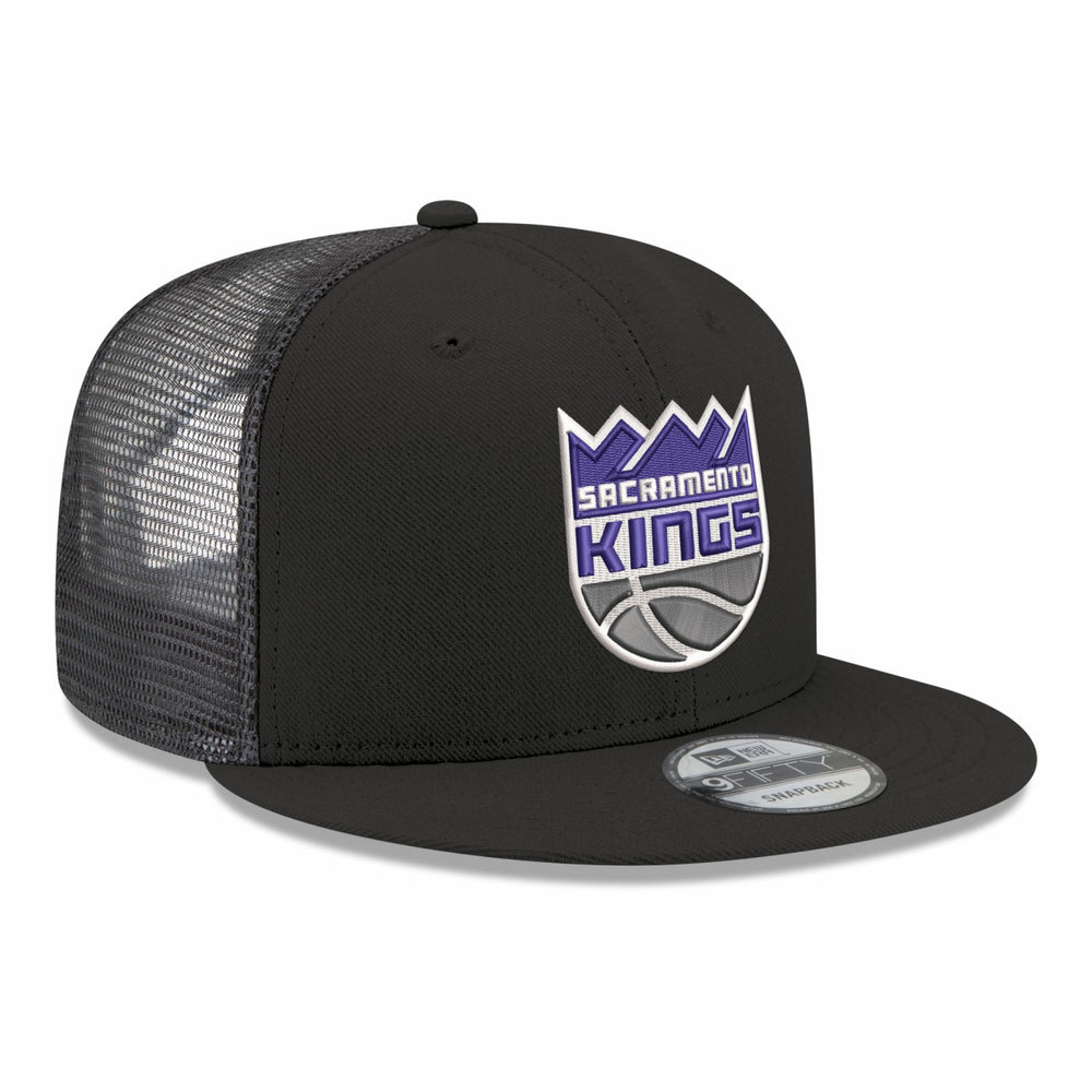 Black Sacramento Kings Core Logo Meshback 9FIFTY Snapback Hat | NBA