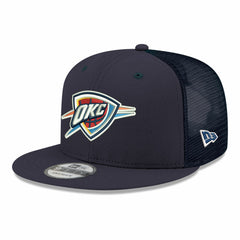 Navy Oklahoma City Thunder Core Logo Meshback 9FIFTY Snapback Hat | NBA