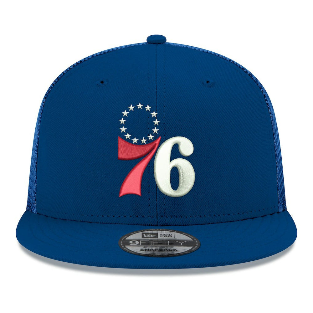Royal Philadelphia 76ers Core Logo Meshback 9FIFTY Snapback Hat | NBA