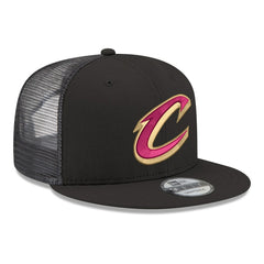 Black Cleveland Cavaliers Core Logo Meshback 9FIFTY Snapback Hat sale | NBA