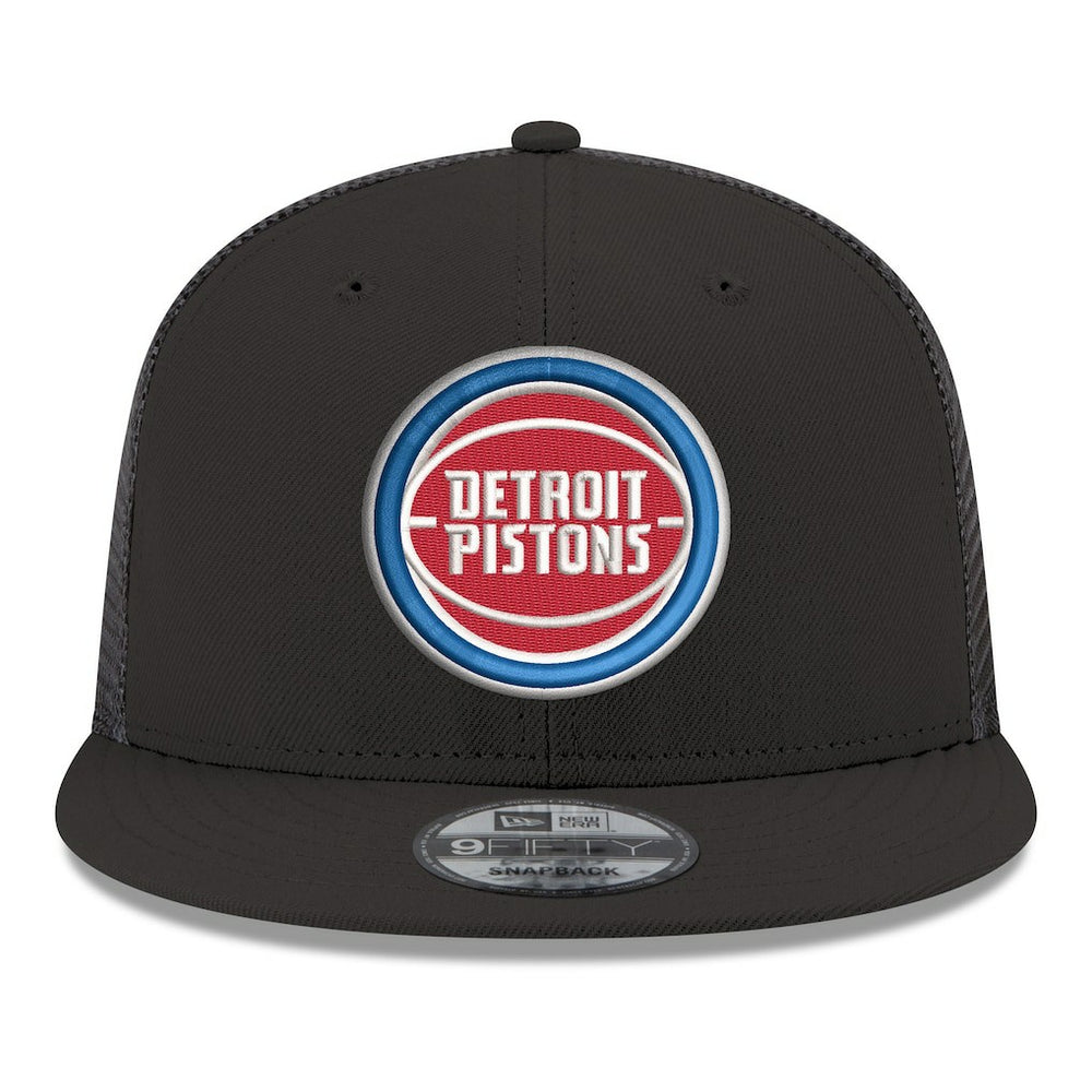 Black Detroit Pistons Core Logo Meshback 9FIFTY Snapback Hat sale | NBA