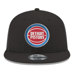 Black Detroit Pistons Core Logo Meshback 9FIFTY Snapback Hat sale | NBA