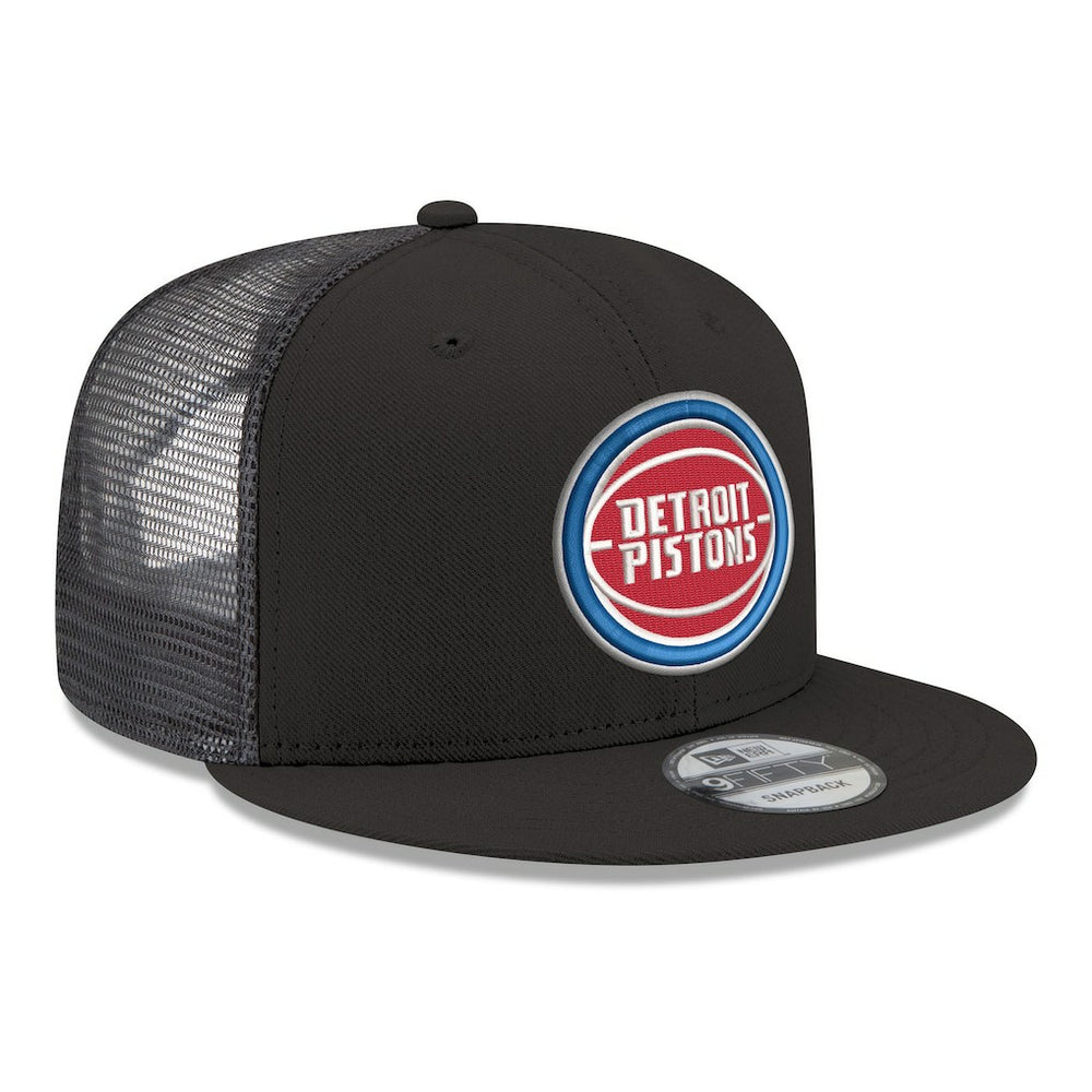 Black Detroit Pistons Core Logo Meshback 9FIFTY Snapback Hat sale | NBA