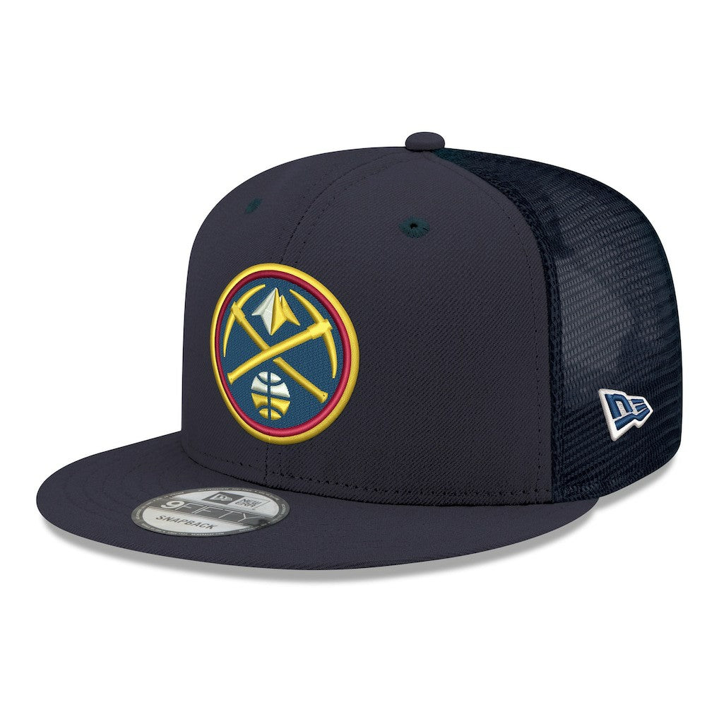 Navy Denver Nuggets Core Logo Meshback 9FIFTY Snapback Hat sale | NBA