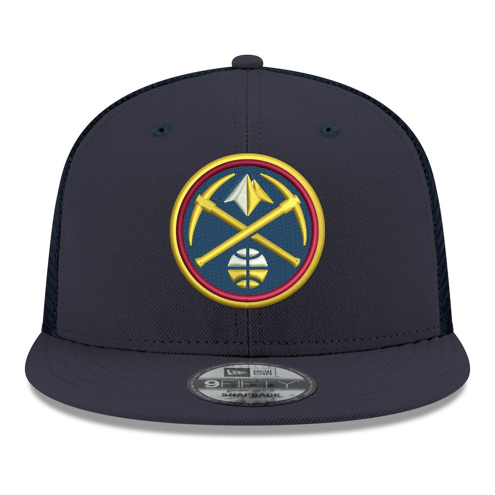 Navy Denver Nuggets Core Logo Meshback 9FIFTY Snapback Hat sale | NBA