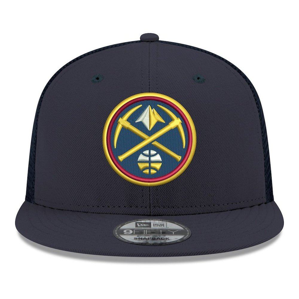Navy Denver Nuggets Core Logo Meshback 9FIFTY Snapback Hat sale | NBA
