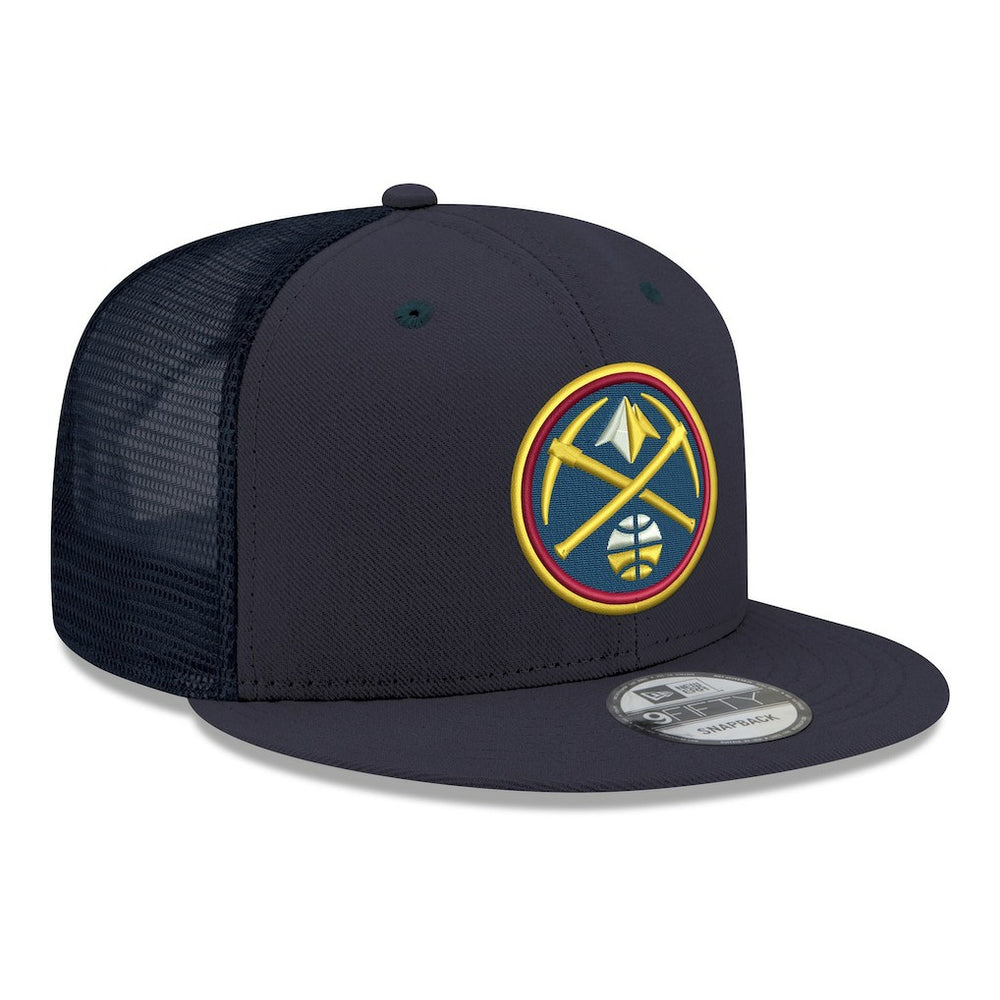 Navy Denver Nuggets Core Logo Meshback 9FIFTY Snapback Hat sale | NBA