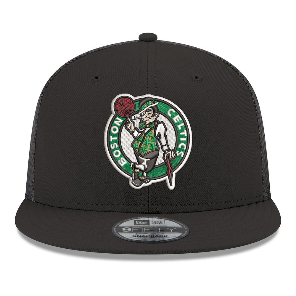 Black Boston Celtics Core Logo Meshback 9FIFTY Snapback Hat | NBA